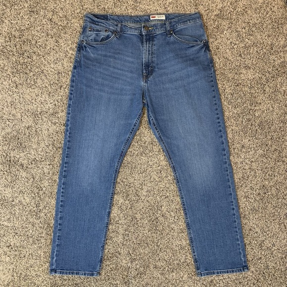 Wrangler Jeans Mens 36x29 Blue Athletic Fit Stretch Straight Leg Medium Wash - Picture 1 of 9